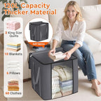 TasticTotes 120L Extra Large Blanket Clothes Storage Bags, 2 Pack - Image 3