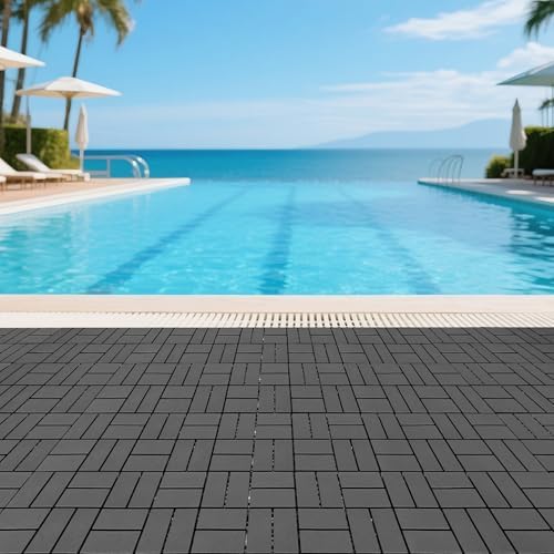 44 Pack Interlocking Deck Tiles, All-Weather Outdoor Deck Tiles - Image 6