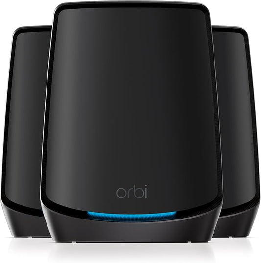 NETGEAR Orbi Tri-Band WiFi 6 Mesh System – Router + 2 Satellite Extenders by NETGEAR