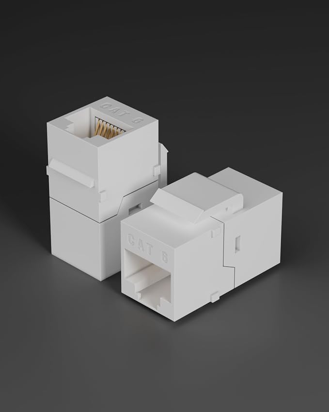 RJ45 Coupler Cat6 Keystone Jack 20-Pack, Female to Female UTP Inline Ethernet - Image 7