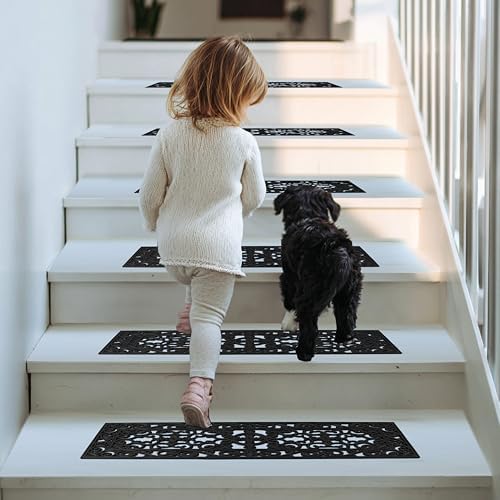 Stair Treads — 4 Pack 10x30 inch Non-Slip Rubber Stair Mats - Image 5
