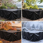 SheeChung Patio Furniture Cover Rectangular 110"L x 84"W x 28"H, Waterproof - Image 7