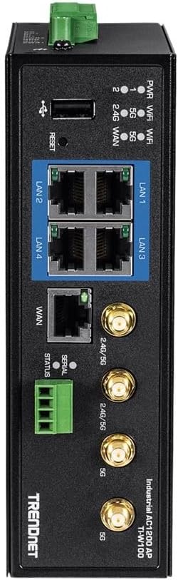 TRENDnet Industrial AC1200 Wireless Dual Band Gigabit Router, 4 x Gigabit PoE+ - Image 3