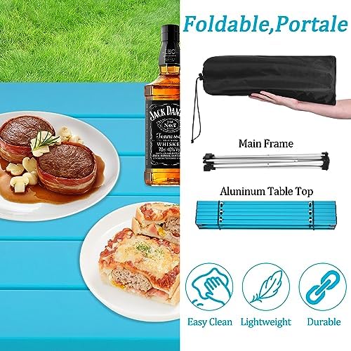 Grope Portable Camping Table, Aluminum Folding Beach Table - Image 4