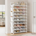 LUKYTOWER Sturdy Tall Shoe Rack 10 Tier Stackable Shoes Organizer - Image 5