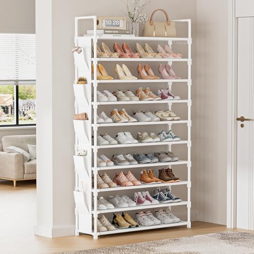 LUKYTOWER Sturdy Tall Shoe Rack 10 Tier Stackable Shoes Organizer - Image 5