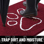 Smiry Dog Door Mat for Muddy Paws, Absorbent Non Slip Dirt Trapper - Image 2