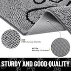 Smiry Dog Door Mat for Muddy Paws, Absorbent Non Slip Dirt Trapper - Image 3