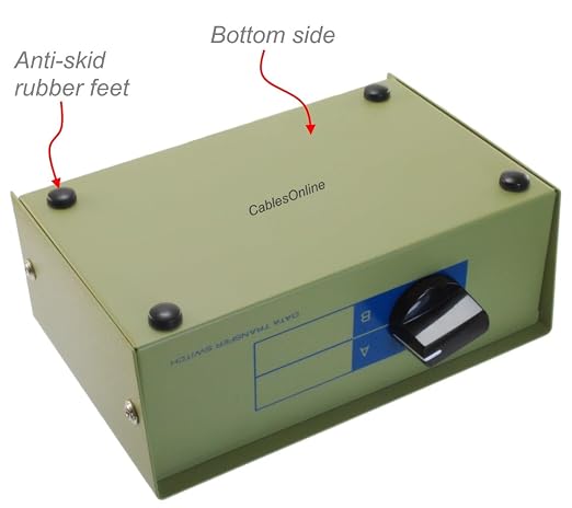 CablesOnline 2-Way A/B RJ45 Metal Rotary Manual Switch Box - Image 2