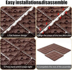 44 Pack Interlocking Deck Tiles, All-Weather Outdoor Deck Tiles - Image 4