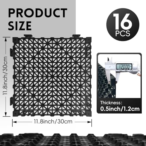 RITOLLO Modular Interlocking Cushion Drainage Floor Tiles - Image 2