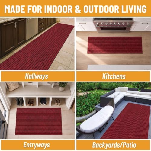 Ottomanson 3x43 Hallway Runner Rug – Non-Slip Indoor Outdoor Door Mat - Image 5