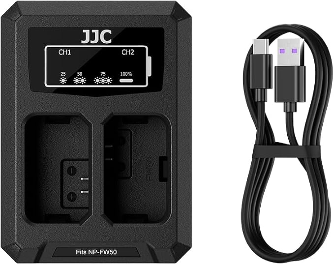JJC NP-FW50 Battery Charger USB Dual Slot by JJC