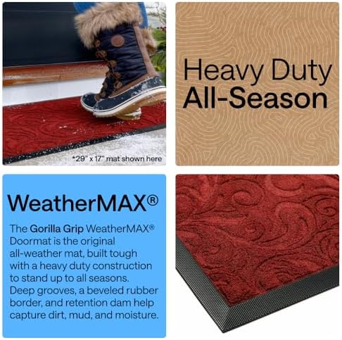 GORILLA GRIP WeatherMAX Door Mat, Indoor Outdoor - Image 3