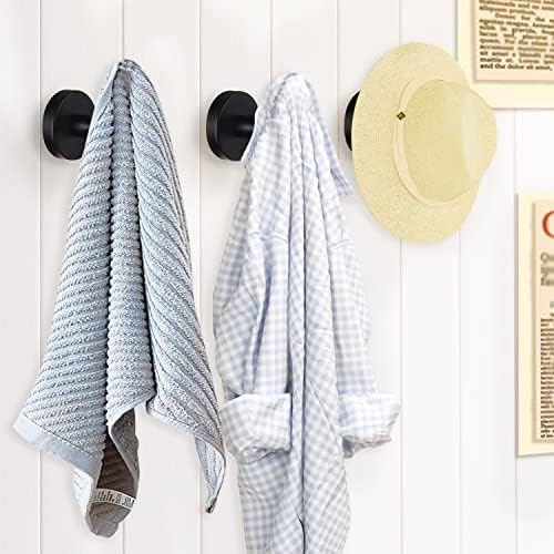 Bathroom Robe Towel Hooks Coat Matte Black Wall Hook Stainless Steel Heavy Duty - Image 5