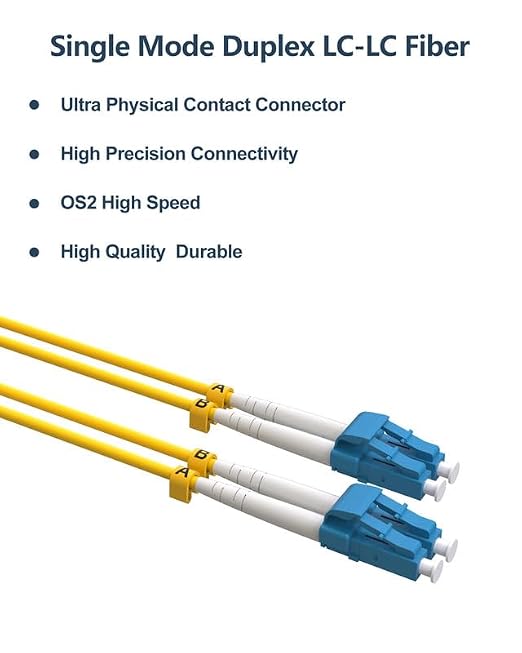 OS2 LC to LC Fiber Patch Cable, OFNP Singlemode Fiber Optic Cable 1G/10GB SMF - Image 6