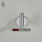 JQK Chrome Bathroom Towel Hook, 304 Stainless Steel Coat Robe Clothes Hook - Image 5