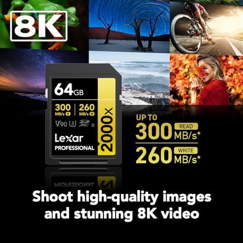 Lexar 64GB Professional 2000x SD Card, Full HD, - Image 2