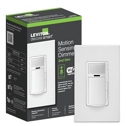 Leviton Decora Smart Motion Sensing Dimmer Switch, Wi-Fi 2nd Gen, Neutral Wire by Leviton