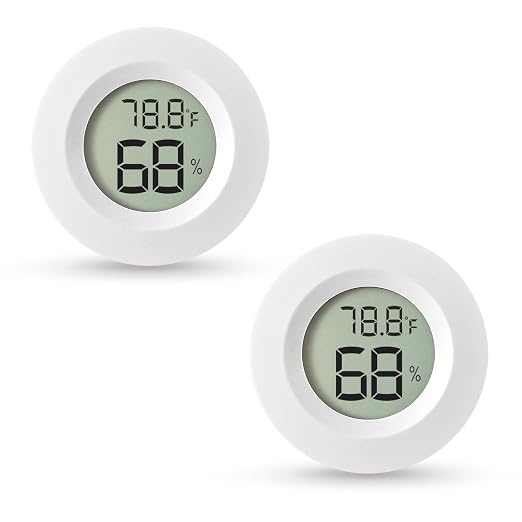Atogou 2-Pack Mini Hygrometer & Thermometer, Indoor Outdoor Digital Humidity by ATOGOU