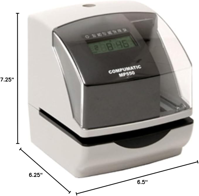 COMPUMATIC MP550 Electronic Time Clock and Date Stamp, Durable Heavy Duty - Image 4