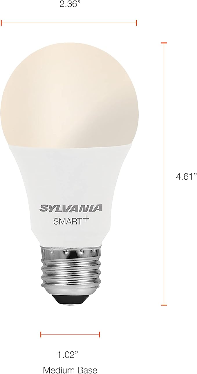 SYLVANIA Wifi LED Smart Light Bulb, Soft White, Compatible - Image 6