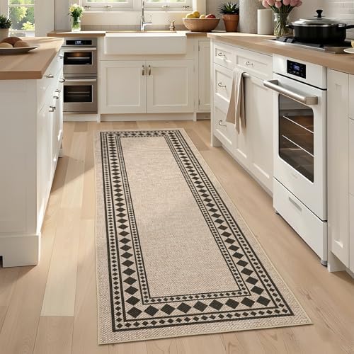 GarveeHome Jute Runner Rug 2x6 Washable Easy Jute Rug Non-Slip, Modern Bordered - Image 3