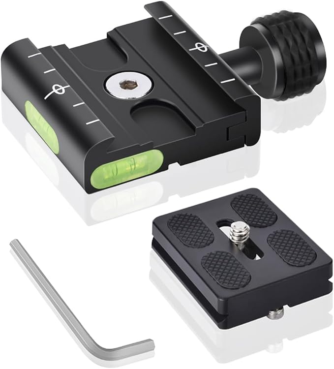 UTEBIT 50mm Arca Swiss Quick Release Plate, Aluminum QR Clamp Adapter Set by UTEBIT