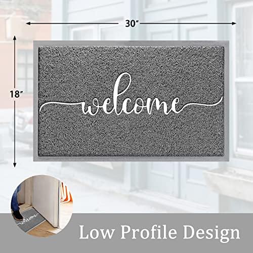 AAZZKANG Welcome Mats for Front Door Non Slip Door Mat Low-Profile Ultra - Image 3