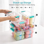Vtopmart 4 Pack 12 Qt Clear Craft Storage Bins - Image 5