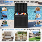 Outdoor Storage Box Waterproof, 32 Gallon Deck Box - Image 3