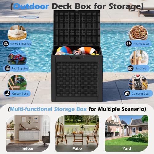 Outdoor Storage Box Waterproof, 32 Gallon Deck Box - Image 3