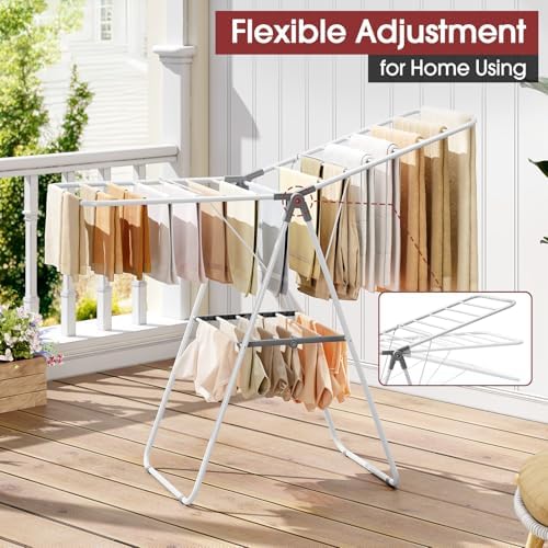 APEXCHASER Foldable Clothes Drying Rack, Adjustable Gullwings Space-Saving - Image 6
