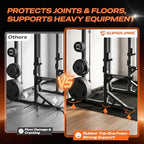 SUPERJARE 0.56'' Thick 192 Sq Ft Rubber Top Gym Flooring - Image 4