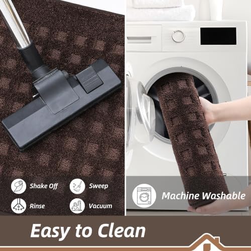 BEQHAUSE Dirt Trapper Door Mats 32"x48", Non Slip Washable, Dark Brown - Image 6