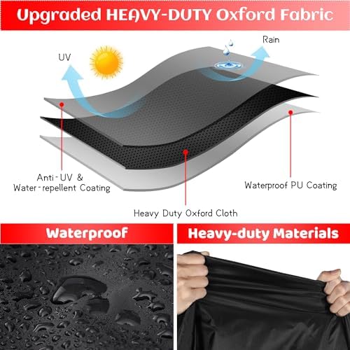 Grill Cover, 48 inch Heavy Duty BBQ Gas Grill Cover - Image 3