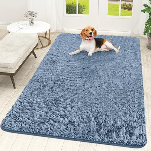OLANLY Dog Door Mat for Muddy Paws 70x46, Super Absorbent Chenille Mud Mat by OLANLY