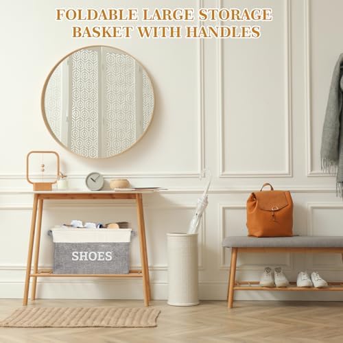 Lukeline Fabric Shoe Basket for Entryway, Hallway or Mudroom - Image 5
