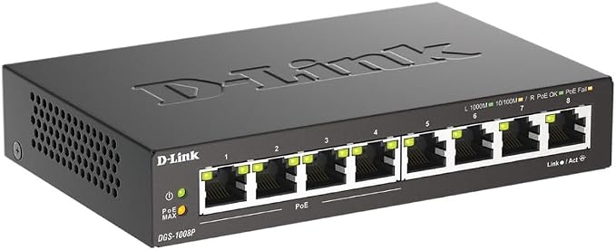 D-Link 8-Port Gigabit Unmanaged PoE+ Ethernet Switch, - Image 5