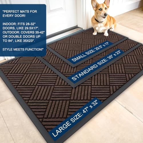 OLANLY Front Door Mat Outside Entrance, Waterproof Heavy-Duty Doormat - Image 3