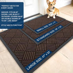 OLANLY Front Door Mat Outside Entrance, Waterproof Heavy-Duty Doormat - Image 3