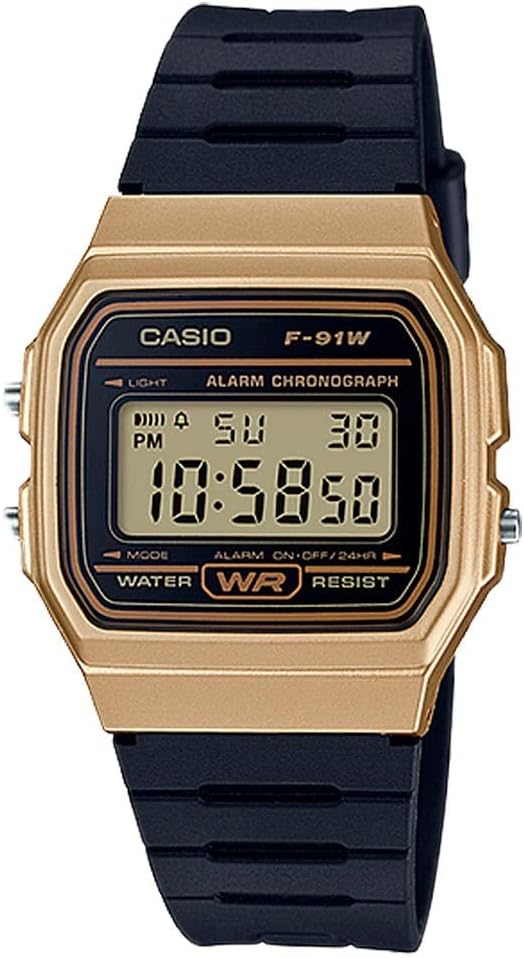 Casio F91W Series | Digital Watch | Water Resistant | LED Light | 1/100 SEC by Casio