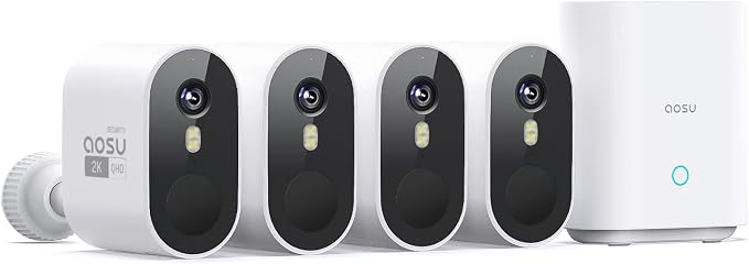 aosu Security Cameras Outdoor Wireless, 166° Ultra-Wide-Angle, Battery Powered by AOSUSecurityOffical