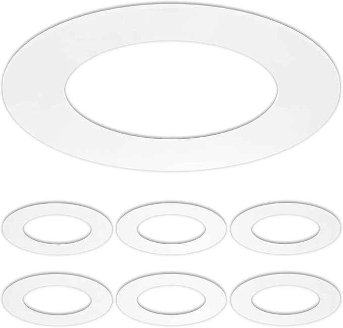 6 Pack Matte White Goof Trim Ring - Image 9