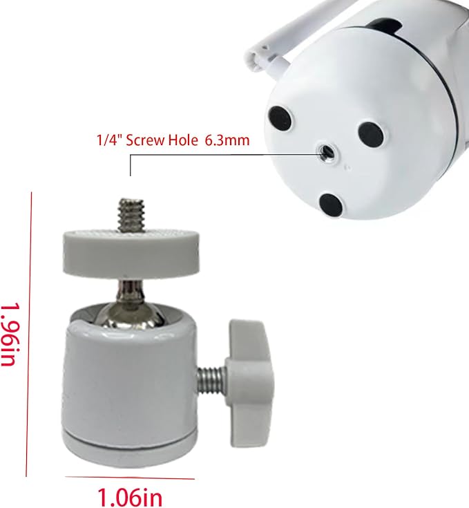 Universal 1/4" Swivel Mini Ball Head Tripod Mount 360 Degree Rotating Adapter - Image 6