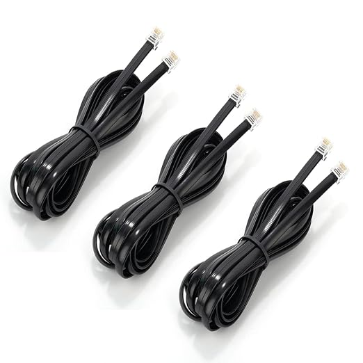 RJ12 Cable Phone Cord RJ12 6P6C Male to Male Straight Wired by Seefeful