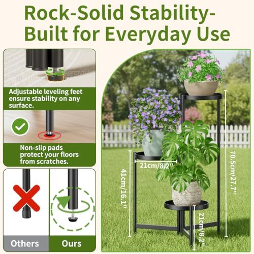 3 Tier Large Plant Stand Indoor - Image 3
