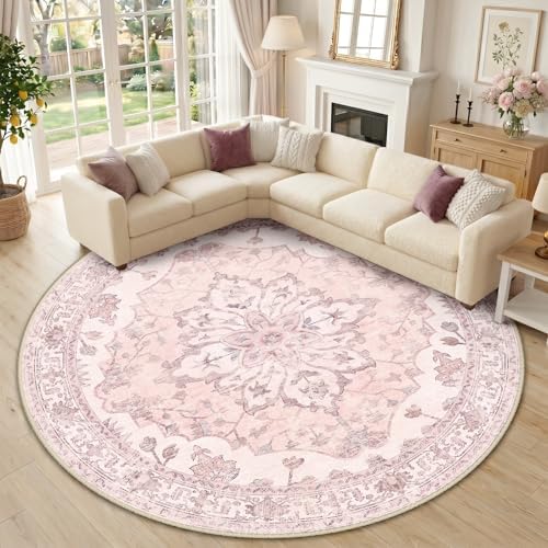 RELEANY Washable Area Rug, Round 10ft by RELEANY