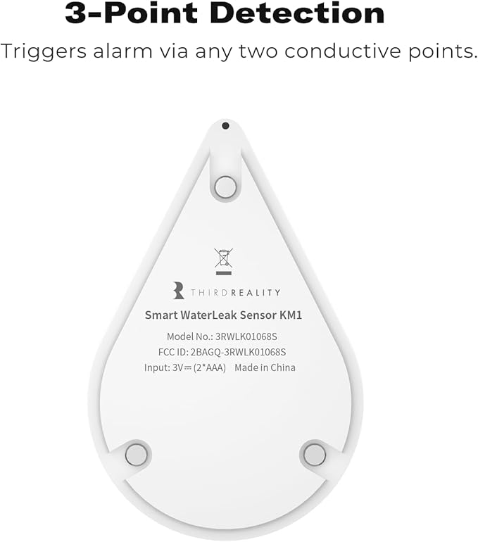 THIRDREALITY Smart Water Leak Sensor KM1, Matter Over WiFi, 1 KM1-controller - Image 5
