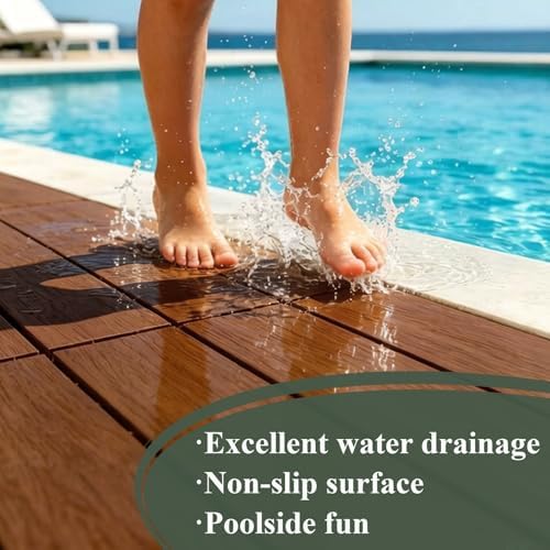 Plastic Interlocking Deck Tiles, Outdoor Patio Flooring 30 sq ft - Image 5